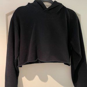TNA small black cropped hoodie